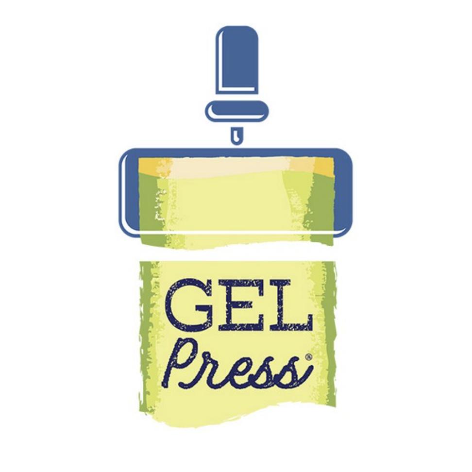 Gel Press Impressables 7x7 Embossed Gel Plate by Palettini - Squares in Squares