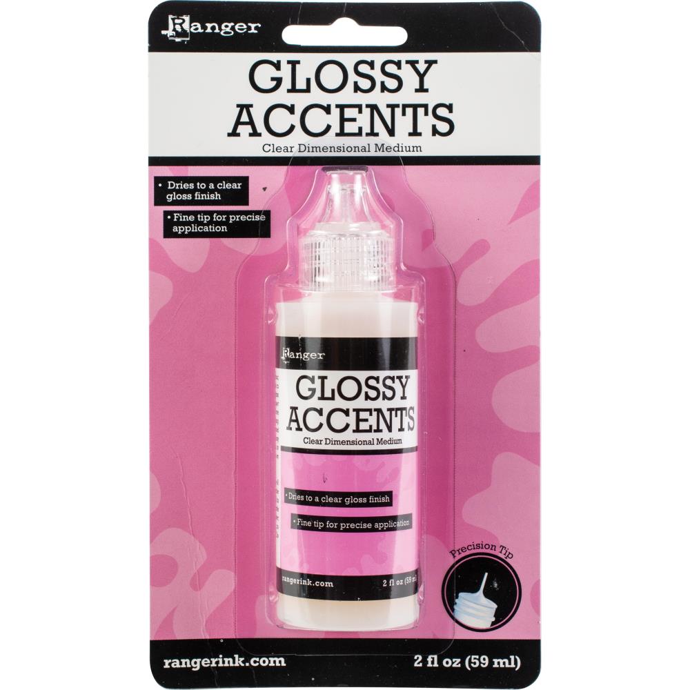 Ranger Glossy Accents Clear Dimensional Medium .5 fl. oz./18 ml - Sunny  Studio Stamps
