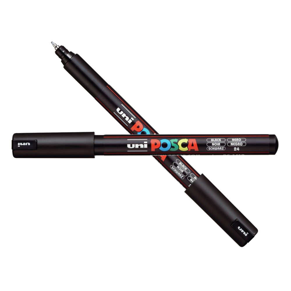 Uni POSCA Black Extra Fine Metal Tip Paint Marker pc-1mrb
