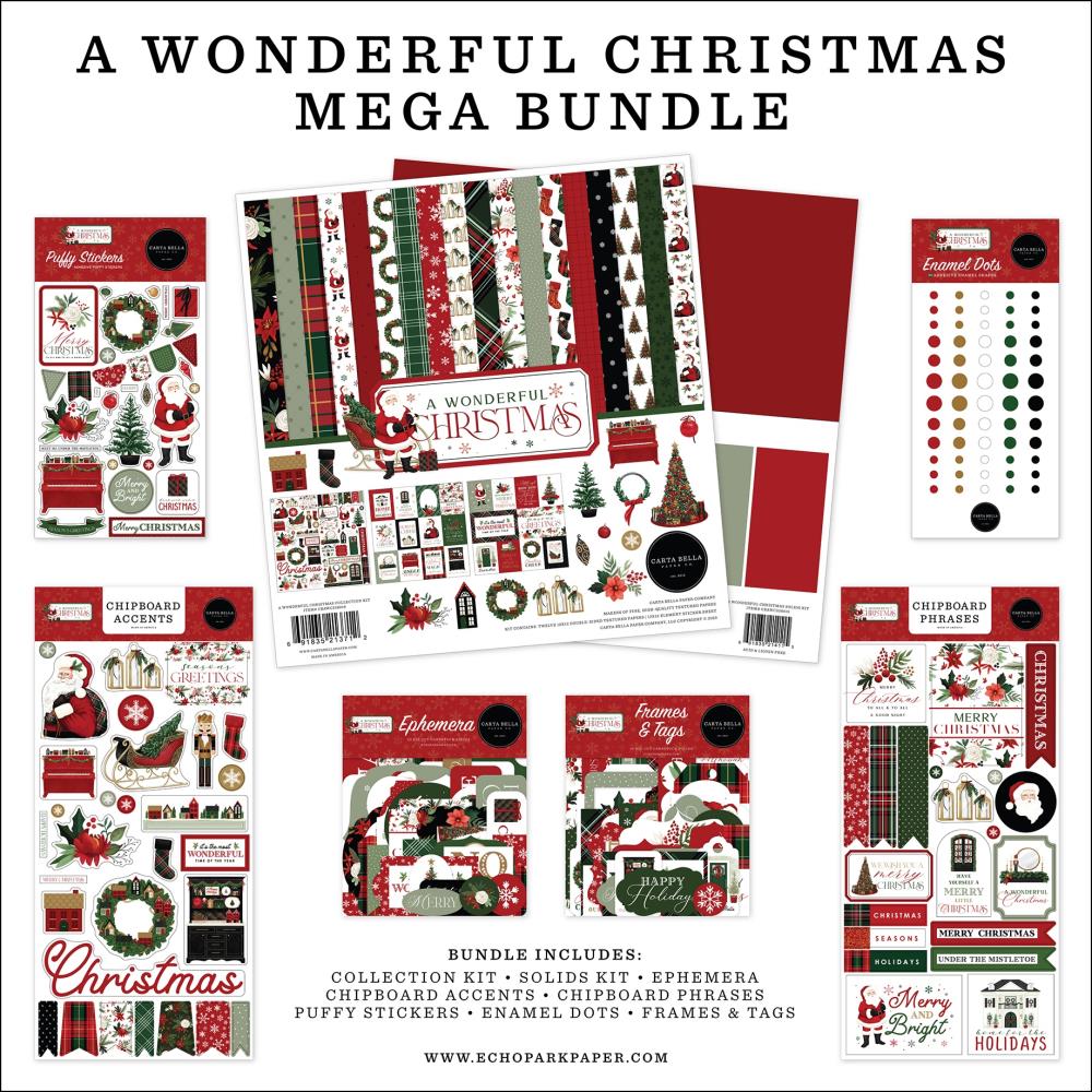 Carta Bella A Wonderful Christmas 12 x 12 Mega Bundle cbawc328050