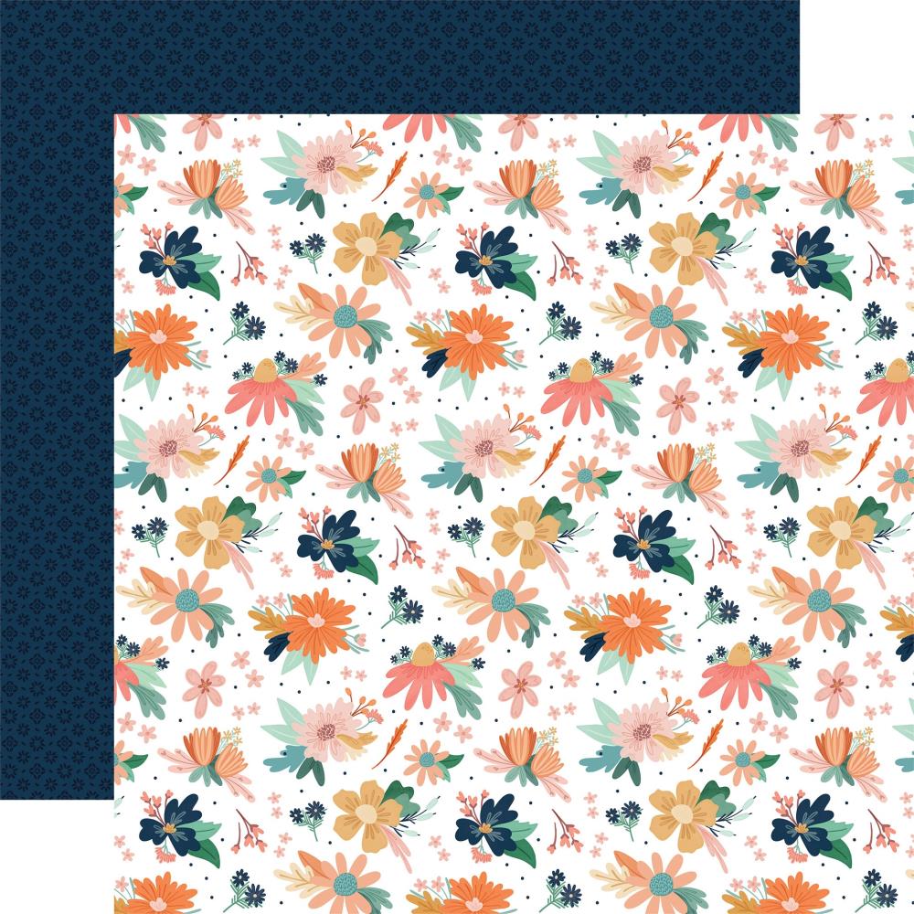Carta Bella At Home 12 x 12 Collection Kit cbah339016 Navy and floral