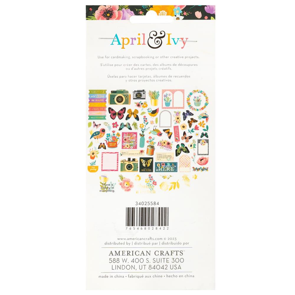 American Crafts April and Ivy Icon Ephemera Pack 34025584 back