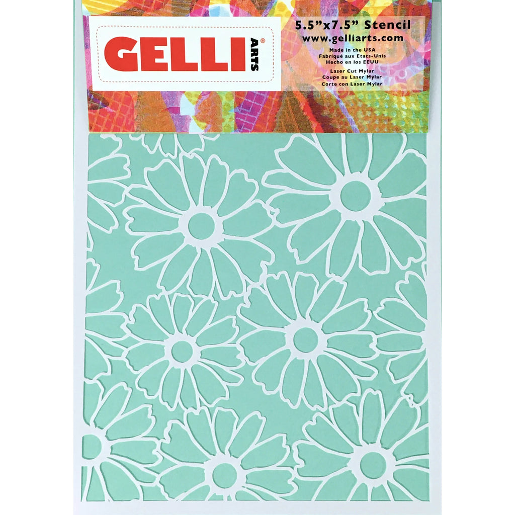 Gelli Arts 5x7 Flower Stencil for Printing Plates