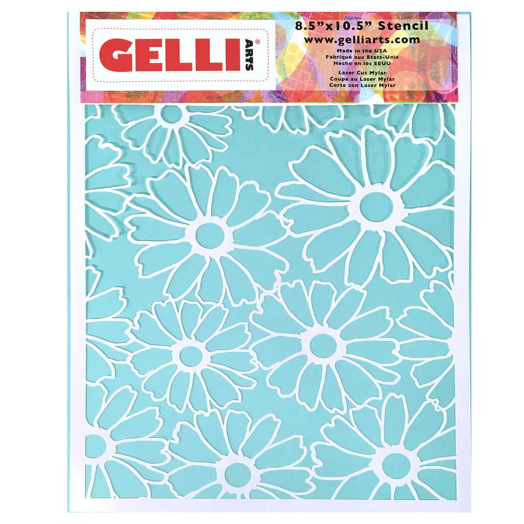 Gelli Arts Flower Stencil for Printing Plates