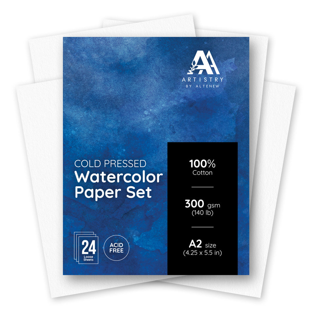 Altenew Cold Pressed Watercolor 4.5 x 5.5 Loose Sheet Papers 24 pack alt8594
