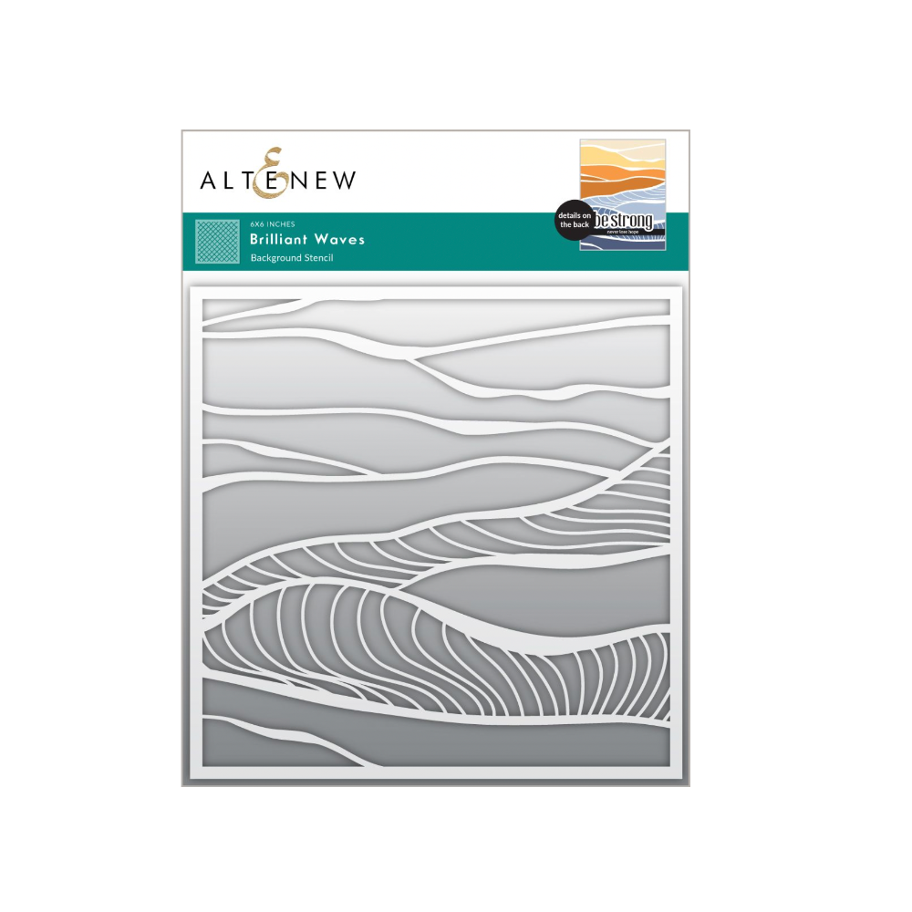 Altenew Brilliant Waves Background Stencil alt10935 – Simon Says Stamp