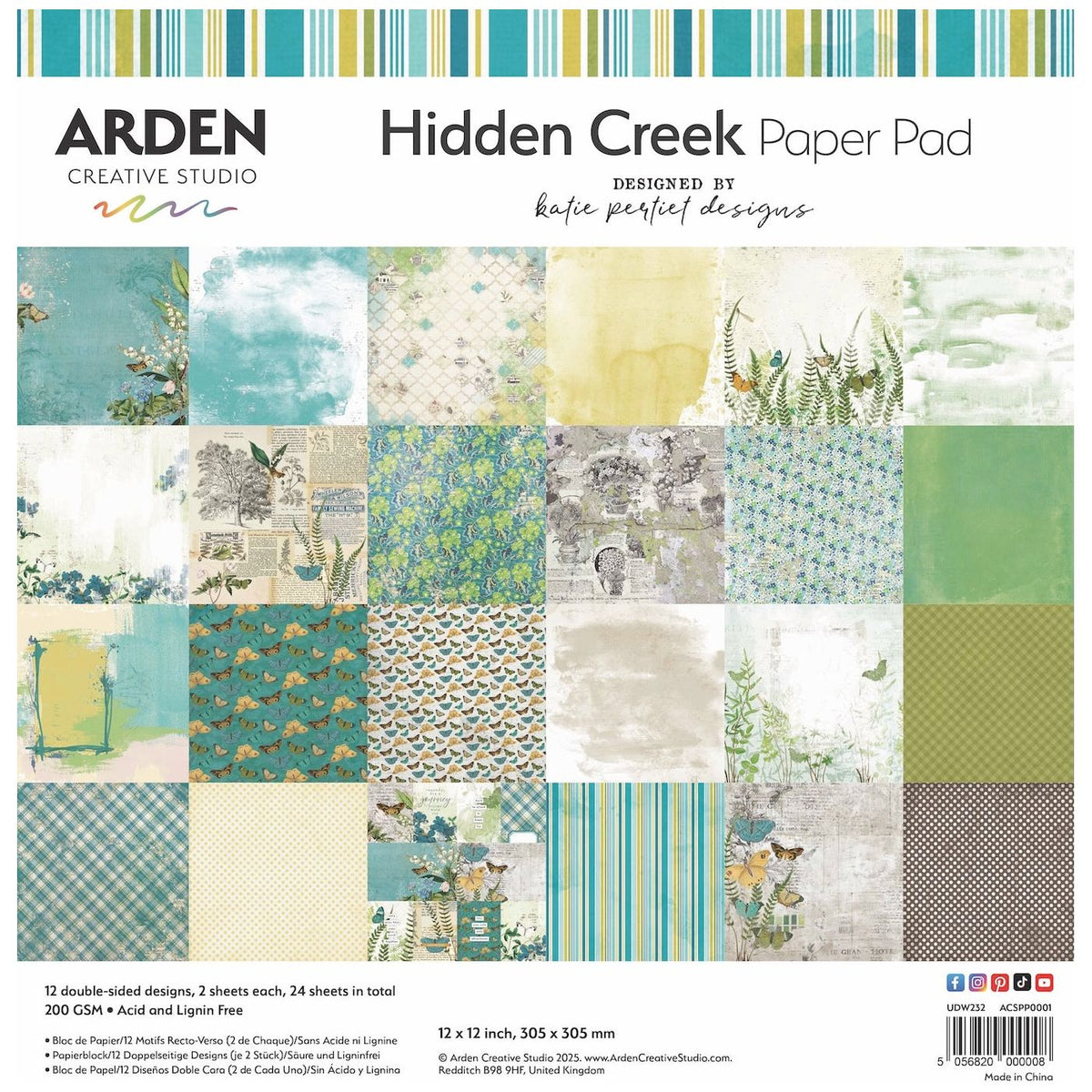 Arden Creative Studio Hidden Creek 12x12 Paper Pad acspp0001