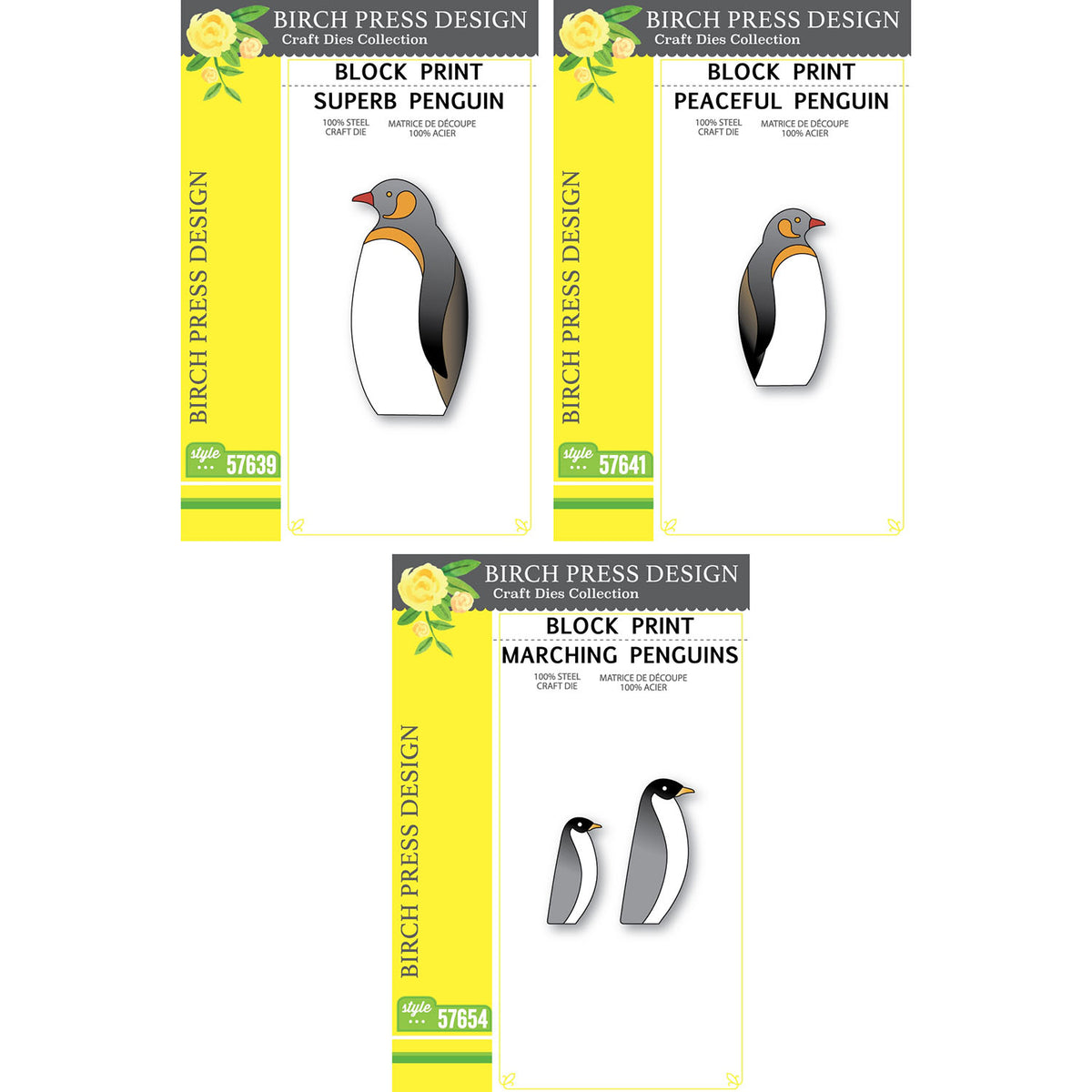 その他 [penguin] Birch Press Design Block Print Penguins Die Bundle – Simon Says Stamp