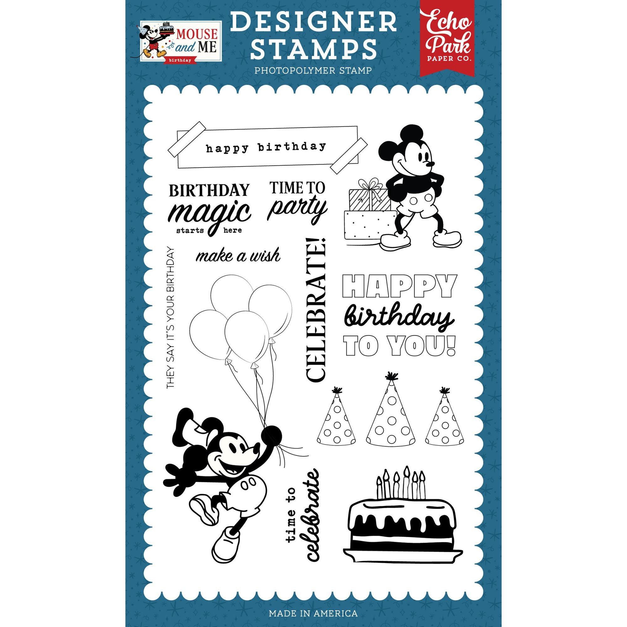 Echo Park Celebrate Mouse Clear Stamps mmb509045 – Simon Says Stamp
