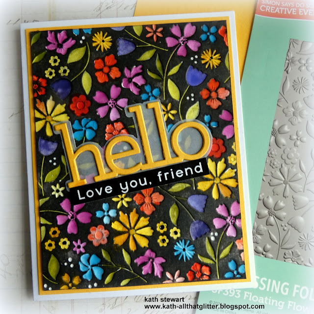 Simon Says Stamp Card Kit of the Month April 2024 Wild and Free Flowers ck0424 Hello Card  | color-code:ALT18