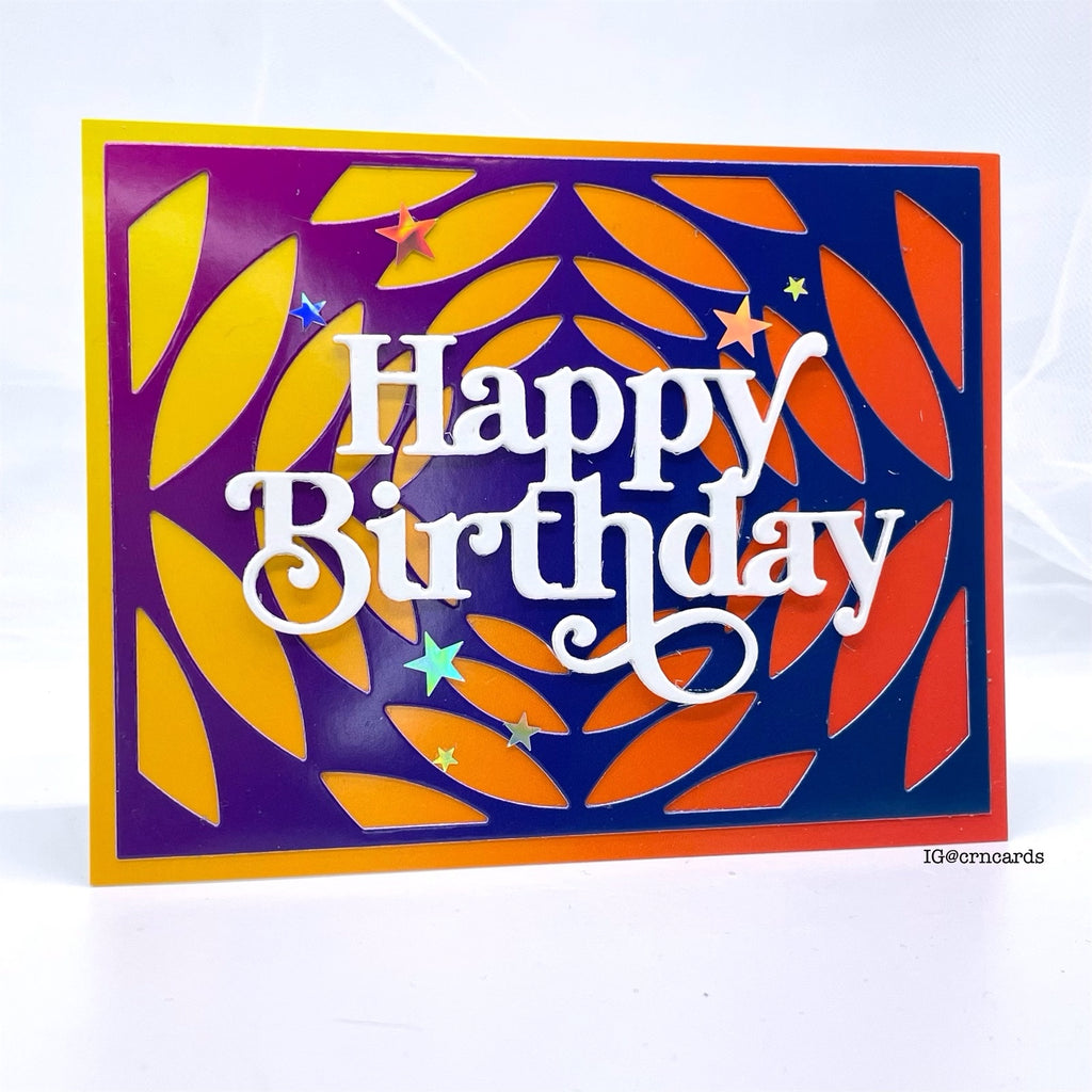Simon Says Stamp Fancy Large Happy Birthday Wafer Dies 1053sd Be Bold Birthday Card