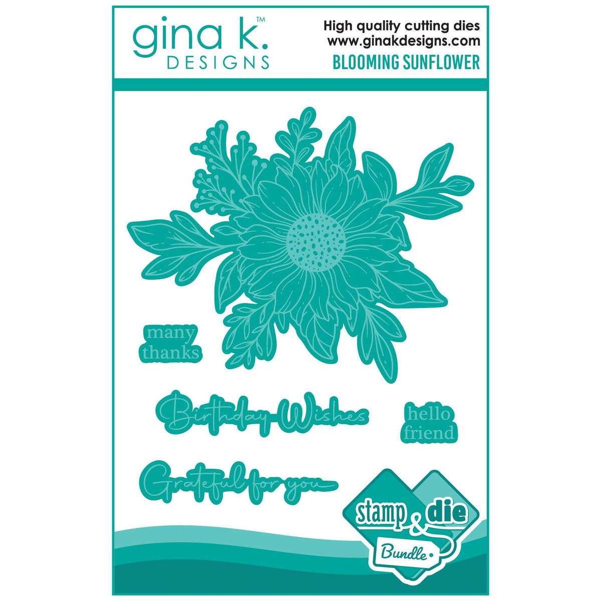 Gina K Designs Blooming Sunflower Coordinating Dies gkdie0444 Simon