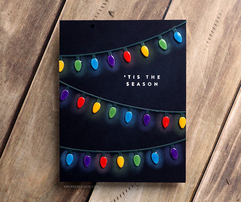 Tim Holtz Distress Oxide Ink Pad Wilted Violet Ranger TDO56355 Christmas Lights Card | color-code:ALTN2