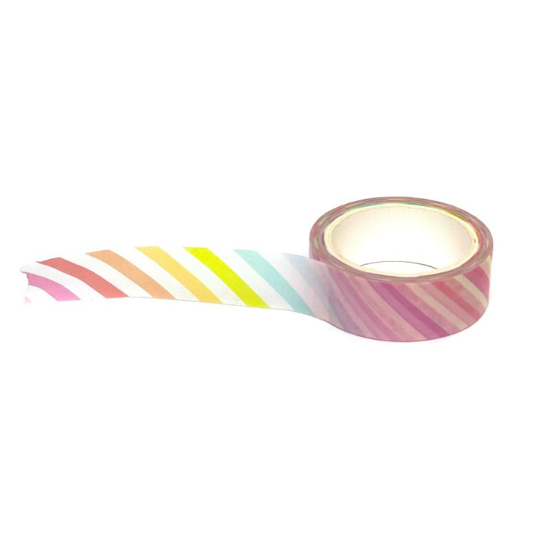 Avery Elle Bright Rainbow Stripes Washi Tape ws2313