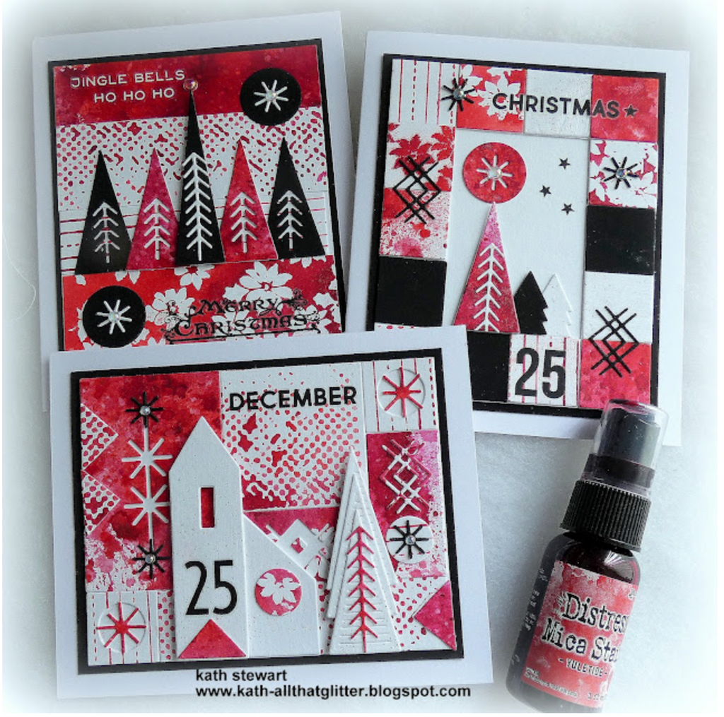 Tim Holtz Cling Rubber Stamps HALFTONE AND RINGS CMS260 jingle bells | color-code:ALT01
