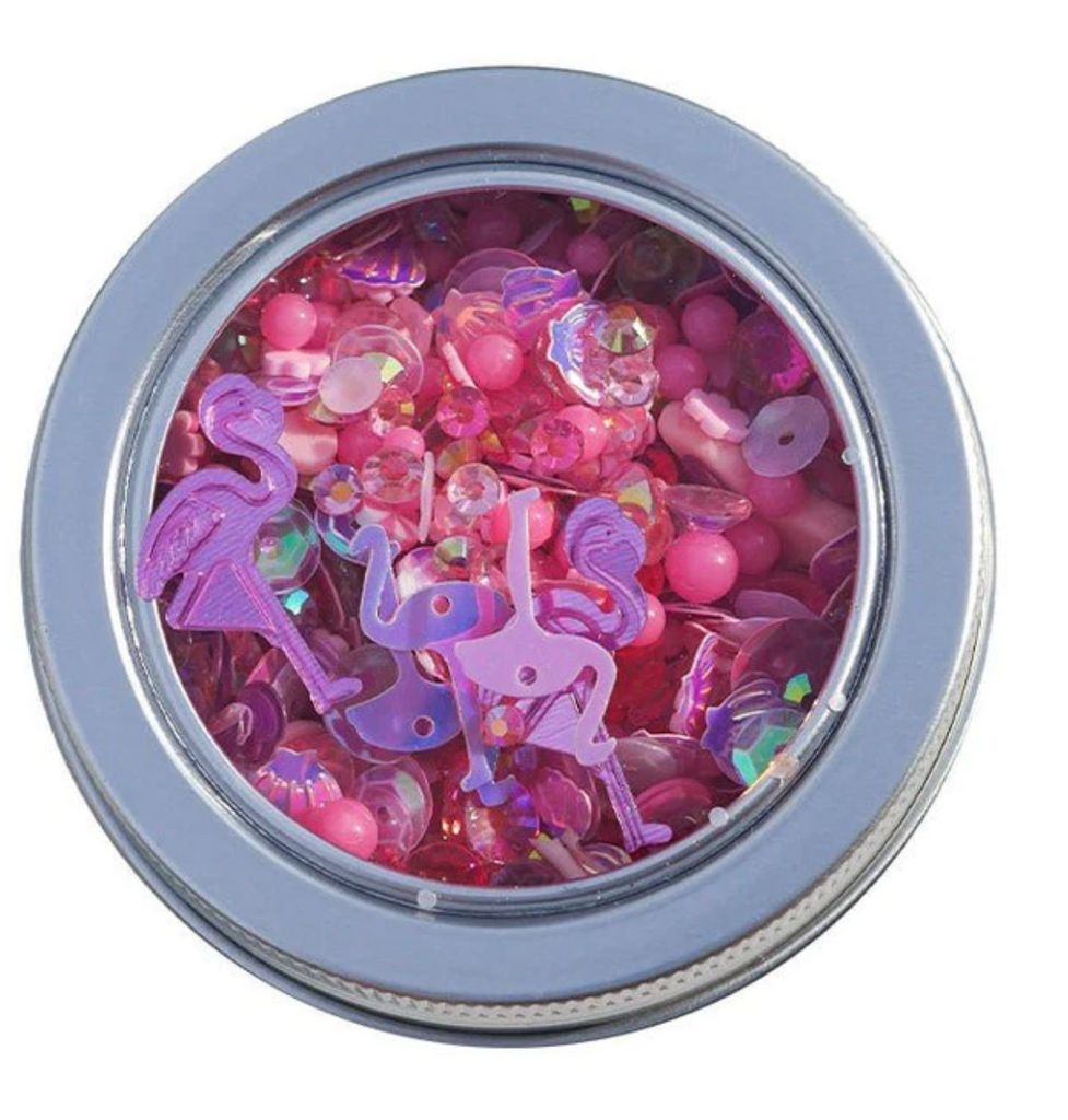 Buttons Galore and More Flamingo Shaker Elements Mix slm104 product image