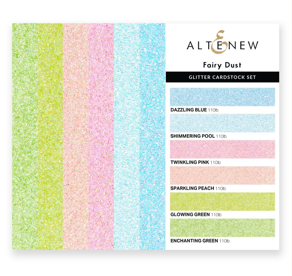 Altenew Glitter Gradient Cardstock Set Fairy Dust 6 Colors, 24 sheets