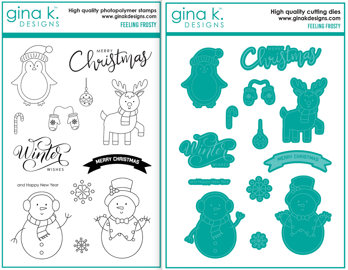 Gina K Designs Snowflake Builder Clear Stamps rk6