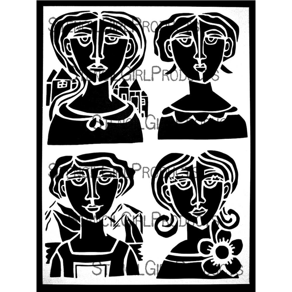 StencilGirl Curious Girls Stencil ll1007 Simon Says Stamp