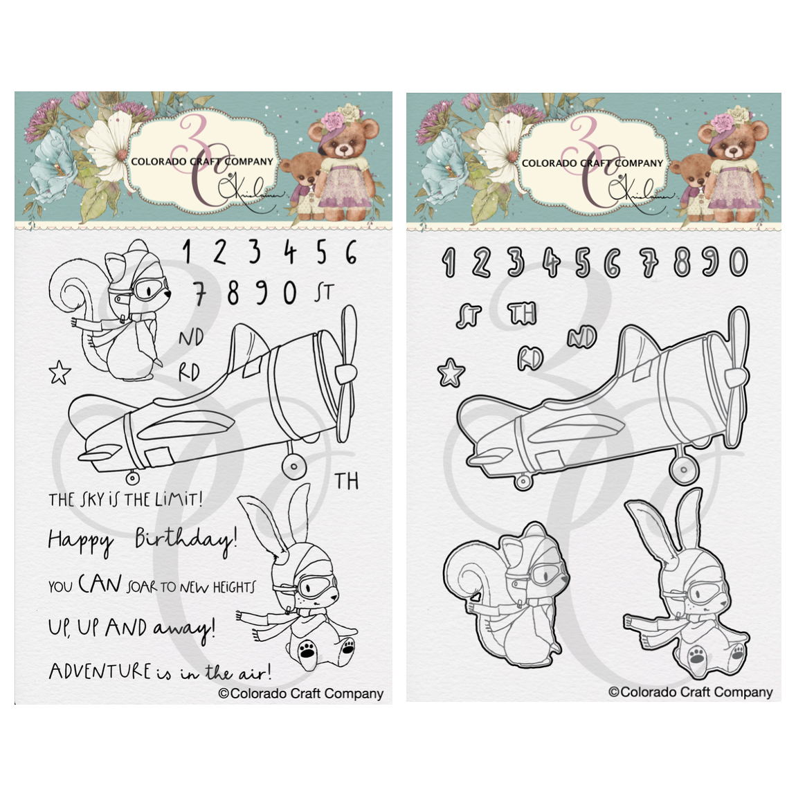 Colorado Craft Company Kris Lauren Adventure in the Air Clear Stamp an ...