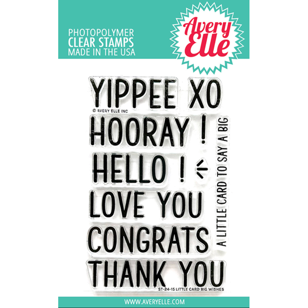 Avery Elle Little Card Big Wishes Clear Stamp Set st-24-15* – Simon ...