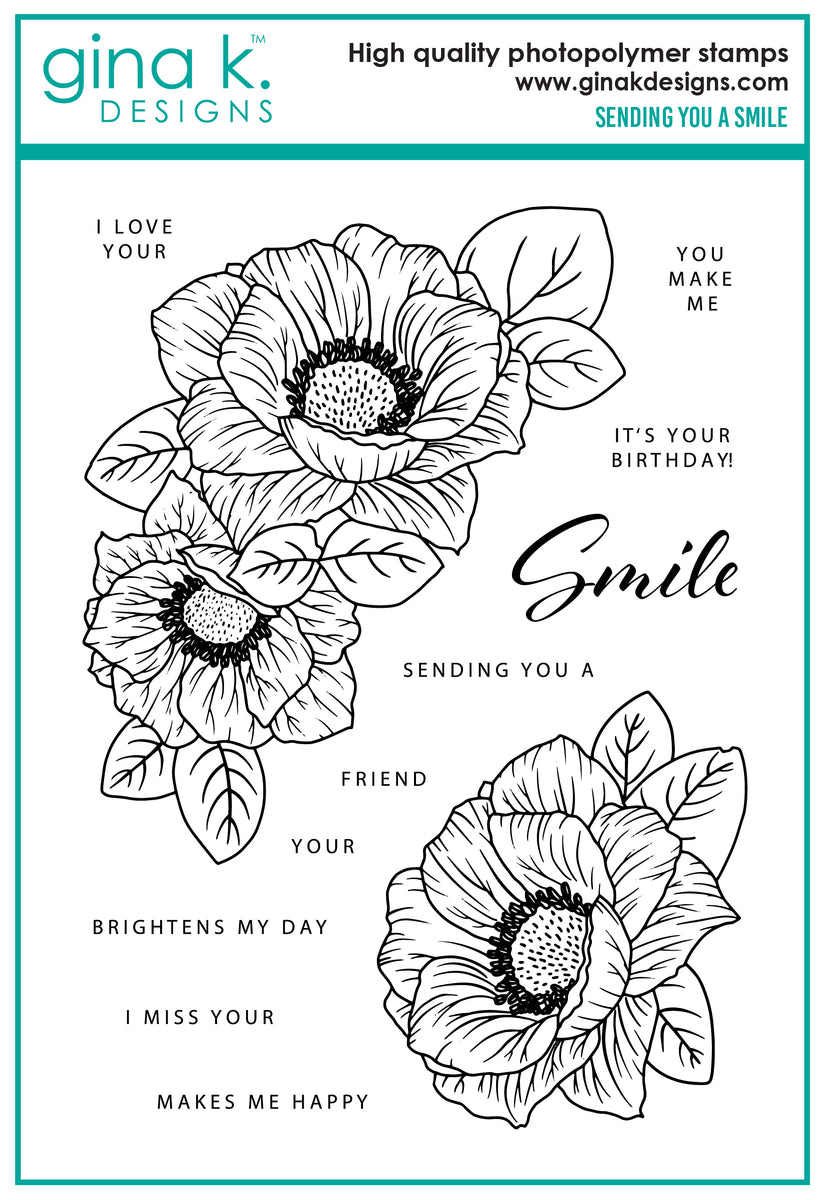 Gina K Designs Sending You a Smile Coordinating Dies die0367 – Simon Says  Stamp