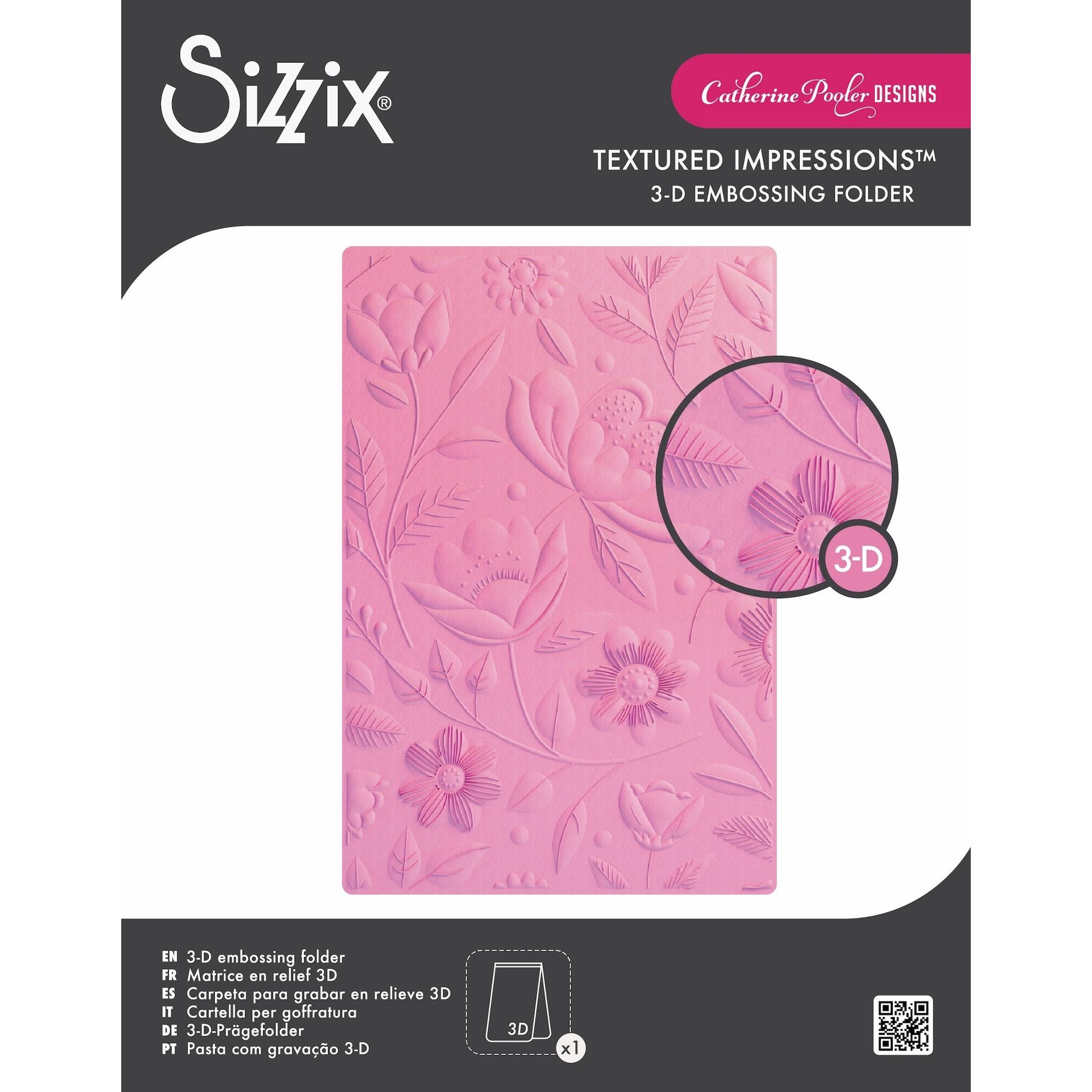 Ebisuyxオーダーページ Sizzix Happy Garden 1 3D Textured Impressions Embossing Folder