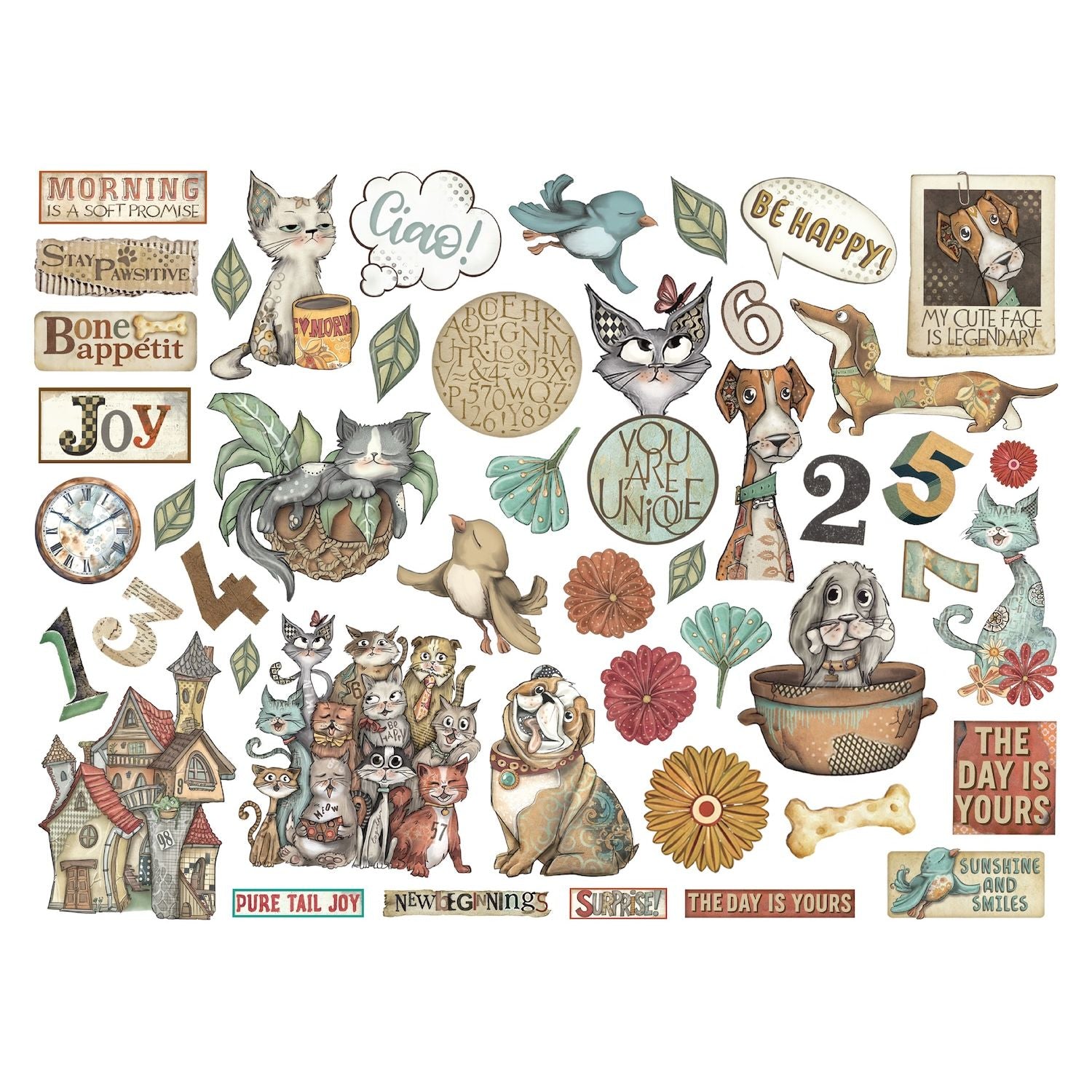 Stamperia Furry Friends Assorted Die Cuts dfldc121 – Simon Says Stamp