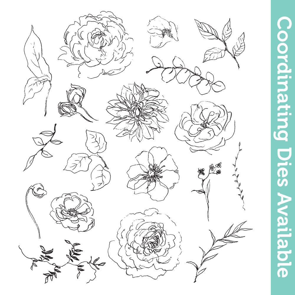 Timtam445ページ Tim Holtz Cling Rubber Stamps Floral Elements cms445 – Simon Says