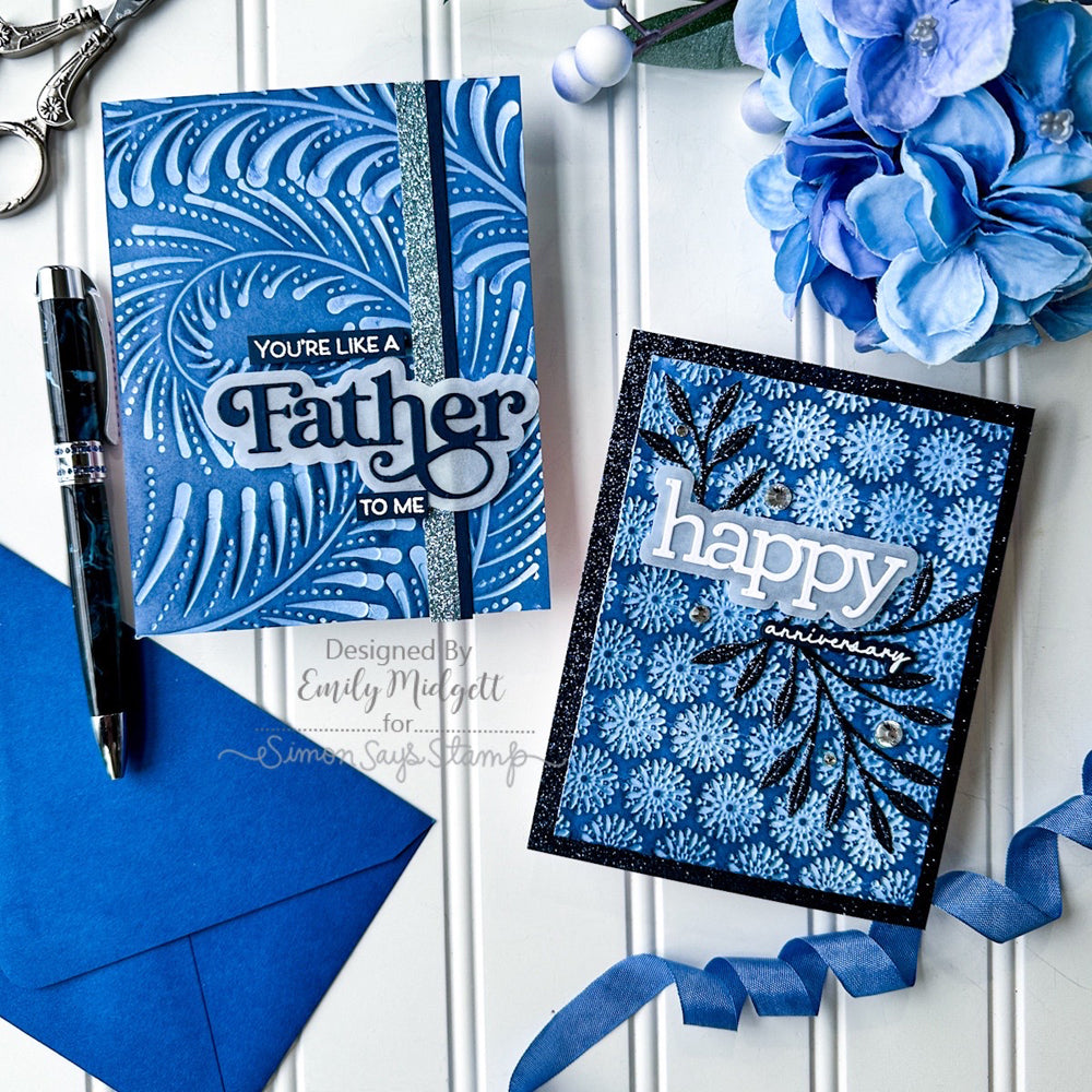 Simon Says Stamp Pawsitively Saturated Ink Trio 25 And Re-Inkers ink25re Celebrate Blue Cards | color-code:ALT01