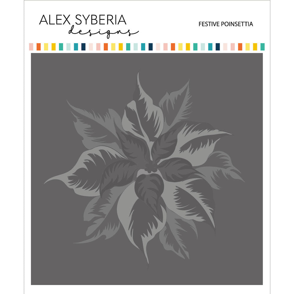 Alex Syberia Designs Festive Poinsettia Stencil Set asdste73