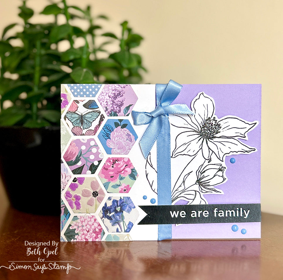 Simon Says Stamp Card Kit of the Month April 2024 Wild and Free Flowers ck0424 Family Card