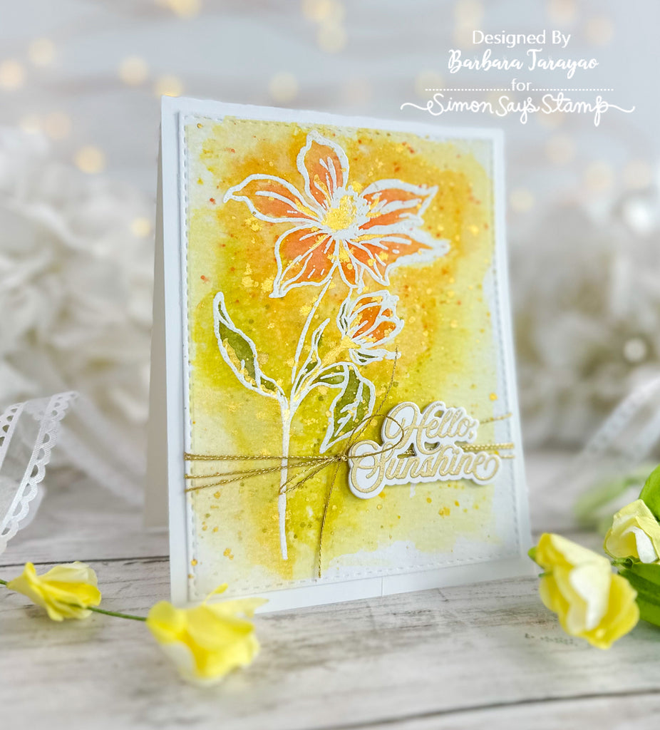 Simon Says Stamp Card Kit of the Month April 2024 Wild and Free Flowers ck0424 Hello Card | color-code:ALT04