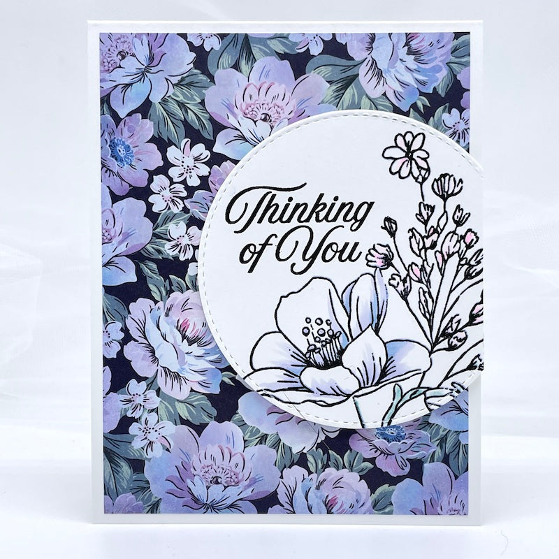 Simon Says Stamp Card Kit of the Month April 2024 Wild and Free Flowers ck0424 Thinking of You Card