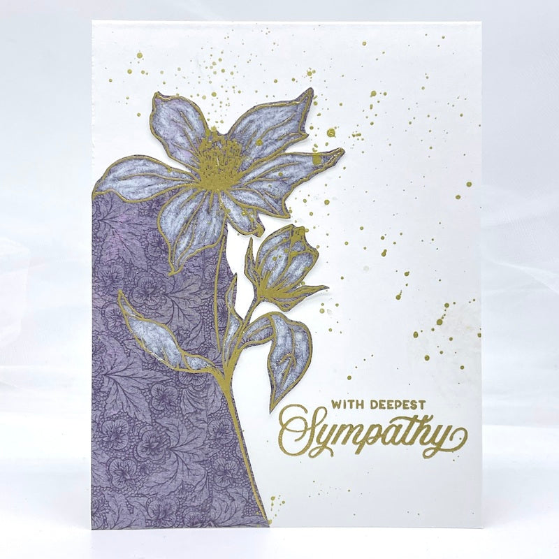 Simon Says Stamp Card Kit of the Month April 2024 Wild and Free Flowers ck0424 Sympathy Card