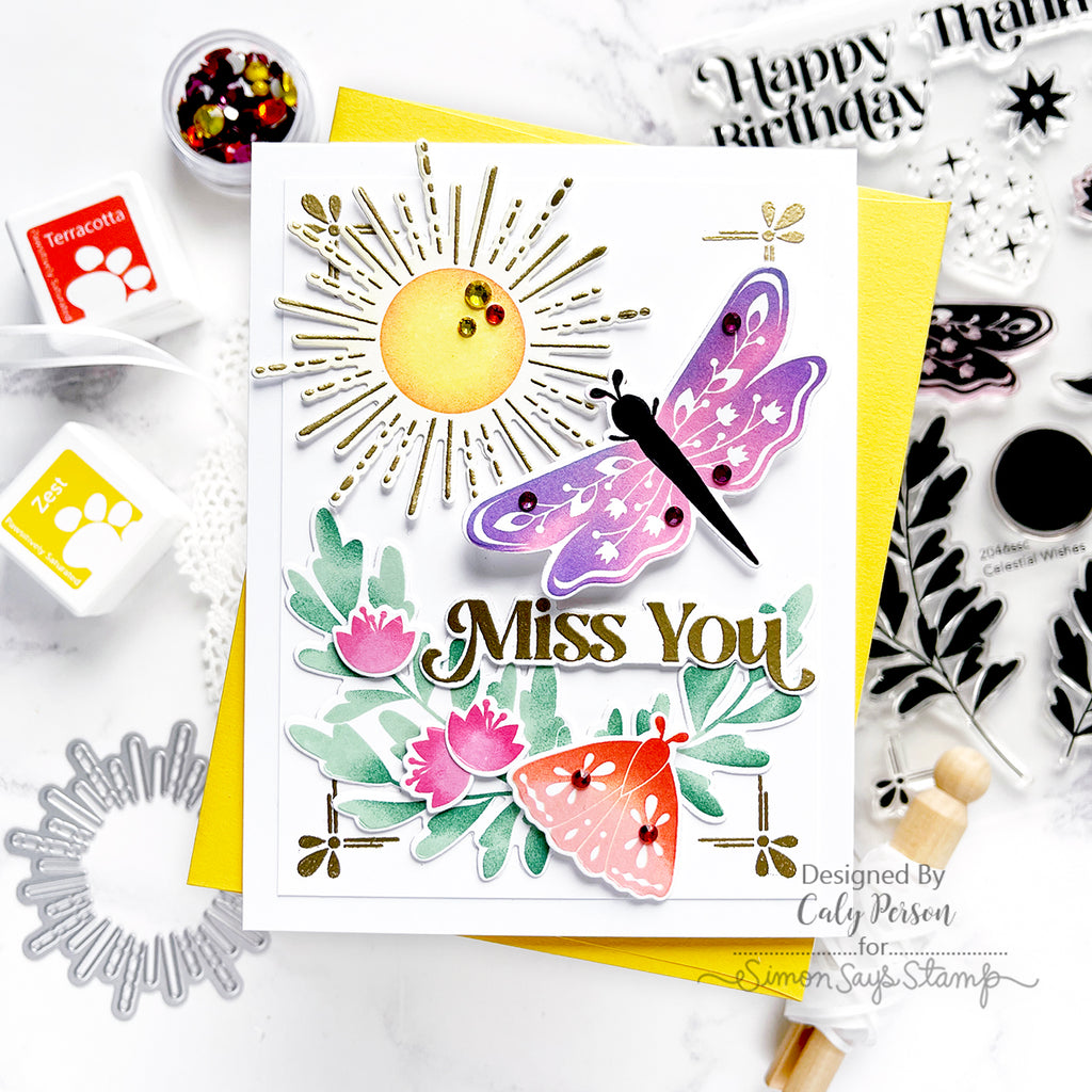 Simon Says Stamp Card Kit of the Month May 2024 Celestial Wishes ck0524 Miss You Card | color-code:ALT04