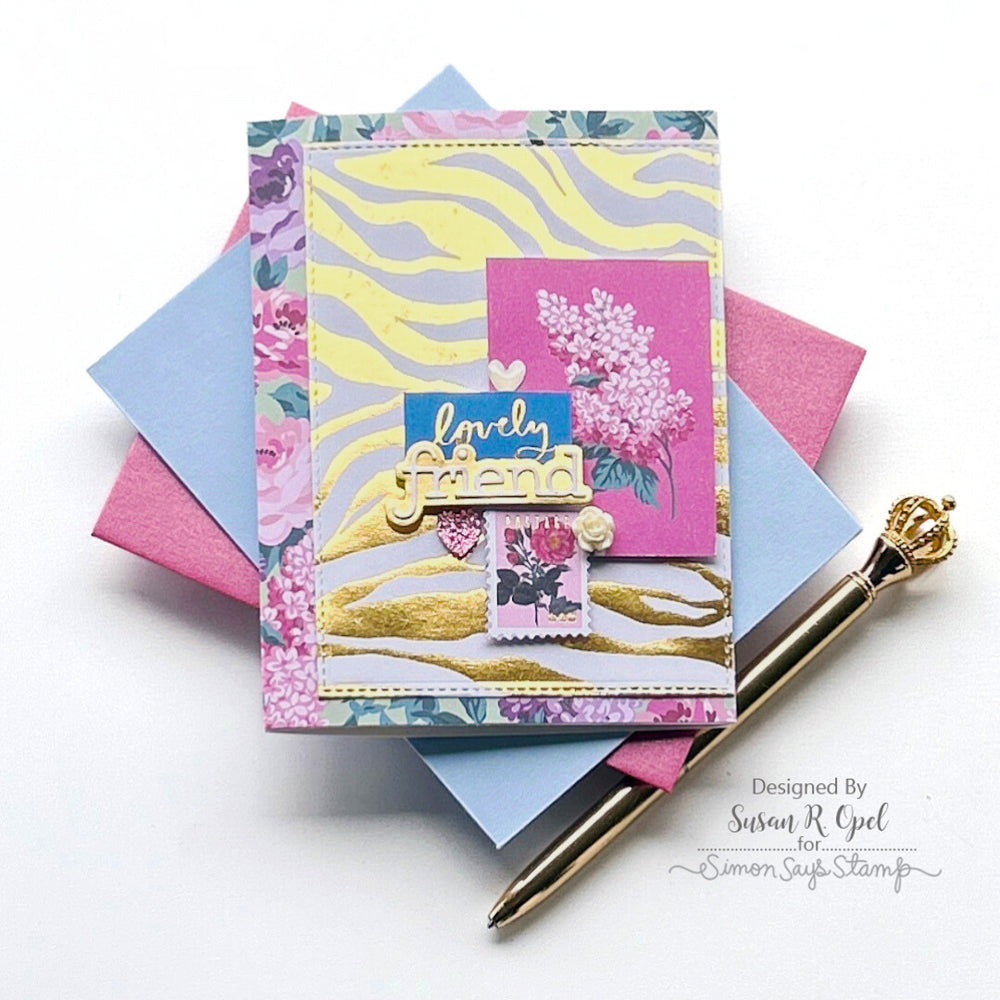 Simon Says Stamp Card Kit of the Month April 2024 Wild and Free Flowers ck0424 Friend Card | color-code:ALT11