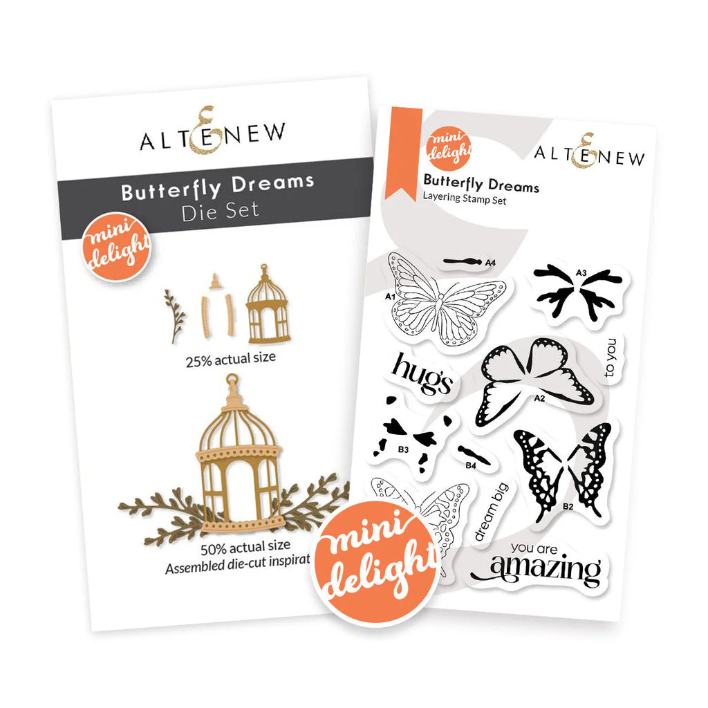 Altenew Mini Delight Butterfly Dreams Stamp and Die Set alt10102bn