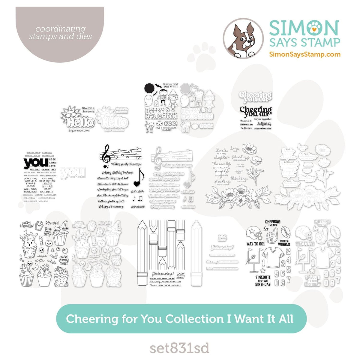 Simon Says Stamp Cheering for You I Want It All Stamps and Coordinatin