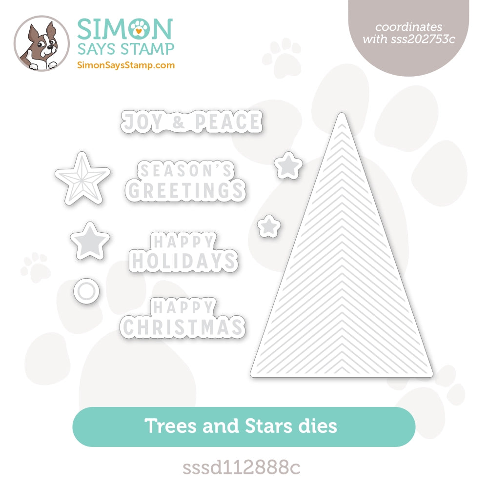 Simon Says Stamp Trees And Stars Wafer Dies sssd112888c Season Of Wond