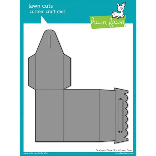 Simon Says Stamp! Lawn Fawn SCALLOPED TREAT BOX Lawn Cuts Die LF1232