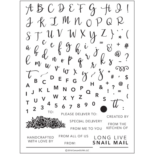 Simon Says Stamp! Concord & 9th PERFECTLY PENNED Clear Stamp Set 10132C9
