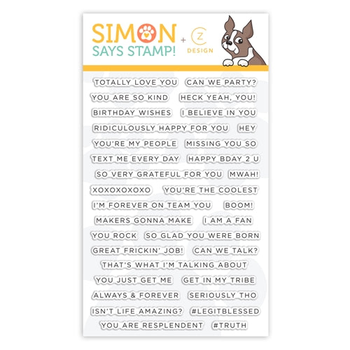 Simon Says Stamp! CZ Design Stamps SIMPLE SENTIMENTS 2 cz28 You Are Loved
