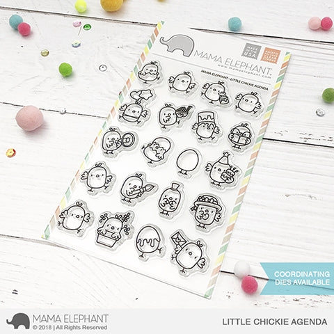 Simon Says Stamp! Mama Elephant Clear Stamps LITTLE CHICKIE AGENDA