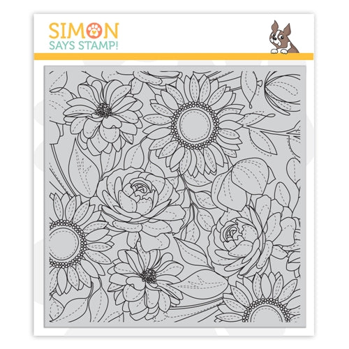 Simon Says Stamp! Simon Says Cling Rubber Stamp FLORAL MIX BACKGROUND sss101974