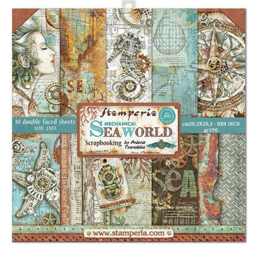 Simon Says Stamp! Stamperia SEA WORLD 8x8 Paper sbbs13