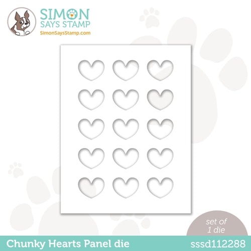 Simon Says Stamp! Simon Says Stamp CHUNKY HEARTS PANEL Wafer Die sssd112288