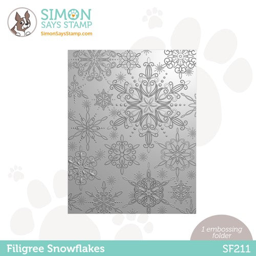 Simon Says Stamp! Simon Says Stamp Embossing Folder FILIGREE SNOWFLAKES sf211