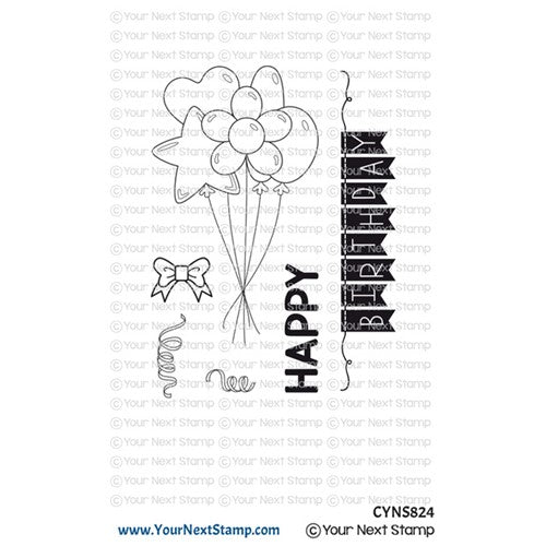 Simon Says Stamp! Your Next Stamp BALLOON BOUQUET Clear cyns824