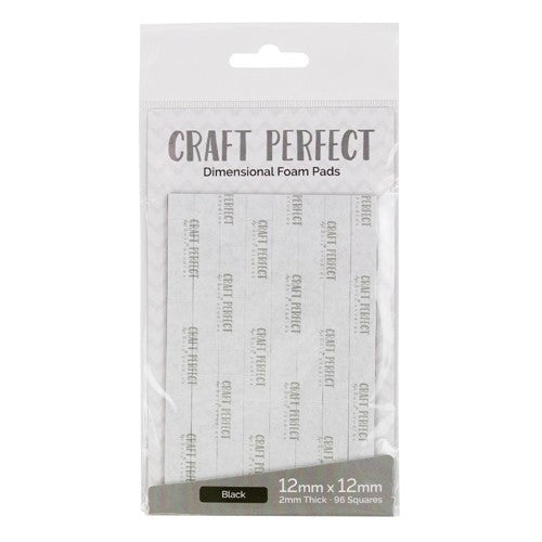 Simon Says Stamp! Tonic 12MM x 12MM BLACK SQUARE DIMENSIONAL FOAM PADS Craft Perfect 9754e